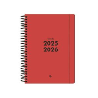 Agenda escolar A5 dia página (2025-2026) - Rojo LP544 426617