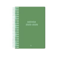 Agenda escolar A5 dia página (2025-2026) - Verde LP568 426621