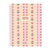Agenda escolar A5 semana (2026-2027) - Rosa corazones 426922 - 1
