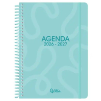 Agenda escolar A5 semana (2026- 2027) - Azul turquesa 426910