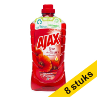 Pack Ahorro: 8x Ajax Limpiador multiusos Flor Roja (1000 ml)