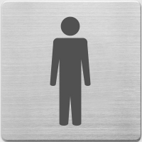 Alco Señal baño de hombres en acero inoxidable (9 x 9 cm) AL-450-2 219061