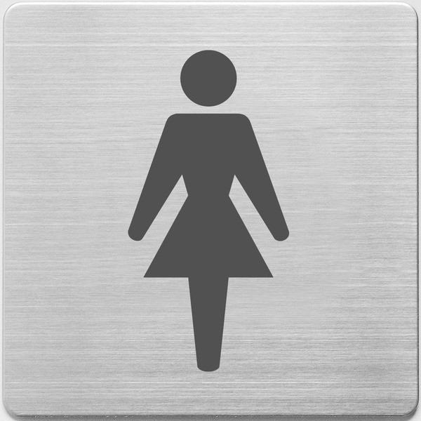 Alco Señal baño de mujeres en acero inoxidable (9 x 9 cm) AL-450-1 219060 - 1