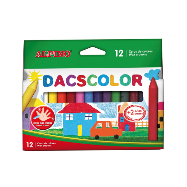 Alpino Dacscolor 12 ceras de colores semi blandas 426858 - 1