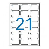 Apli Etiquetas A4 para congelador 63,5 x 38,1 mm — 21 por hoja | Pack 10 hojas 426385