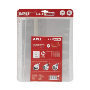 Apli Forro de Libro Ajustable 29 x 53 cm - 5 unidades