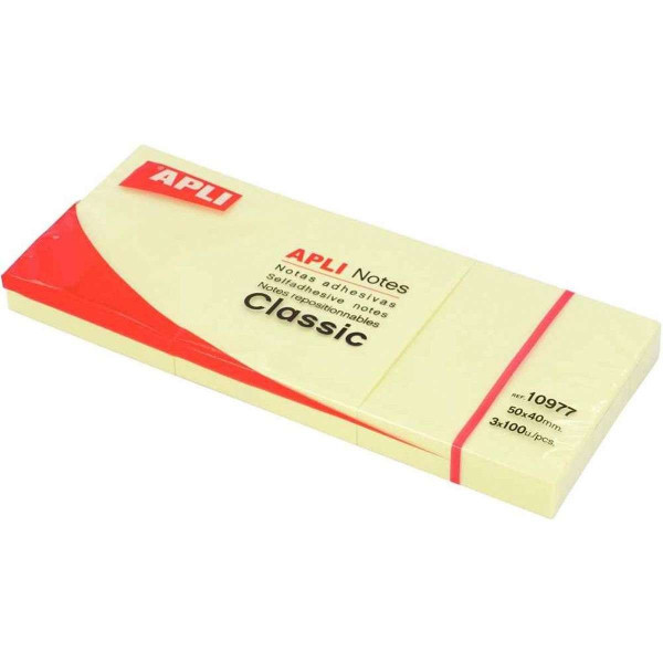 Apli Notas adhesivas amarillas (40x50mm) - 100 hojas A10977 425005 - 1