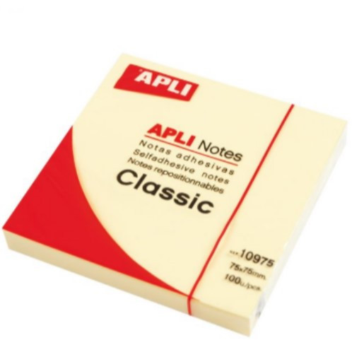 Apli Notas adhesivas amarillas (75x75mm) - 100 hojas