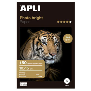 Apli Papel Fotográfico Brillante | 10 x 15 cm | 240g | 150 hojas 11504 426230 - 1