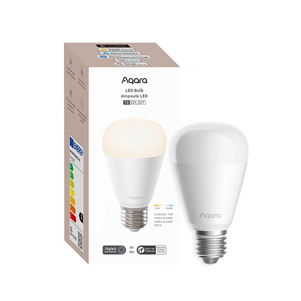 Aqara E27 bombilla inteligente pera A60 blanca con Zigbee LAQ00080 - 1