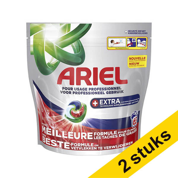 Ariel Professional Detergente quitamanchas en cápsulas (65 unidades) | Pack 2 uds SAR05523 - 1
