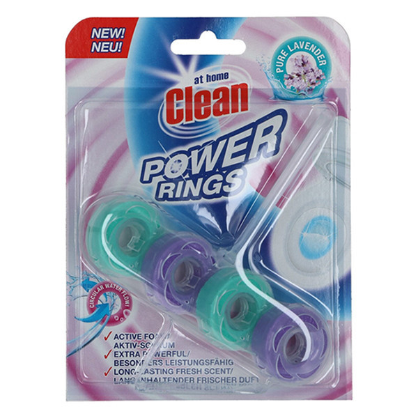 At Home Clean Power Rings Pure Lavender colgador WC (40 gramos)  SAT00060 - 1