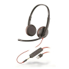 Auriculares Poly Blackwire C3225 con microfono y control de llamada Poly