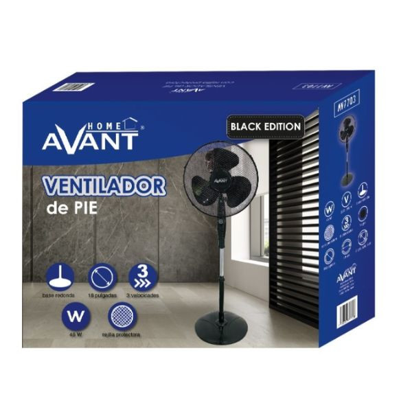 Avant Ventilador de Pie 45W Negro 427321 - 4