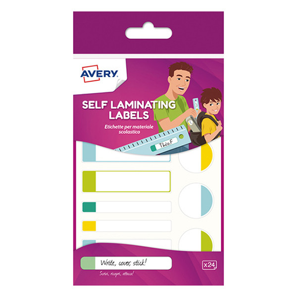 Avery APBAS24 etiquetas autolaminables colores surtidos (24 etiquetas) APBAS24 212802 - 1