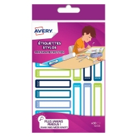 Avery Family RESM30G Etiquetas mini 50 x 10 mm surtidas verde/azul (30 unidades) RESM30G 212797