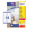Avery L7163-100 Etiquetas A4 99,1 x 38,1 mm — 14 por hoja | Pack 100 hojas 212110 - 1