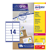 Avery L7163-250 Etiquetas A4 99,1 x 38,1 mm — 14 por hoja | Pack 250 hojas 212300