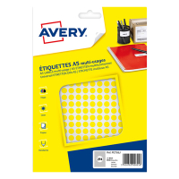 Avery PET08J gomets de 8 mm amarillos (2.940 etiquetas) AV-PET08J 212705