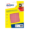 Avery PET08R – Gomets adhesivos de marcaje redondo 8 mm rojo – 2.940 unidades 212706 - 1