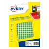 Avery PET08V – Gomets adhesivos de marcaje redondo 8 mm verde – 2.940 unidades 212707 - 1