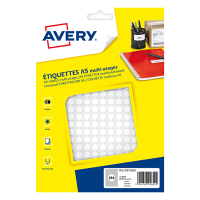Avery PET08W – Gomets adhesivos de marcaje redondo 8 mm blanco – 2.940 unidades 212708
