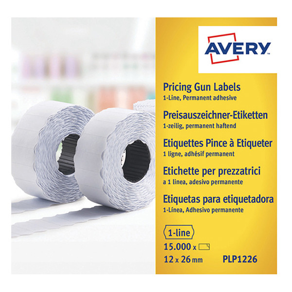 Avery PLP1226 etiquetas de precios 26 x 12 mm (15.000 etiquetas)
