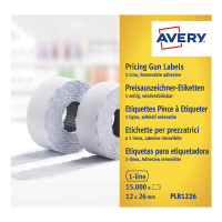 Avery PLR1226 etiquetas de precios removibles 26 x 12 mm (15.000 etiquetas) AV-PLR1226 212667