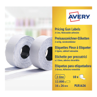Avery PLR1626 etiquetas de precios removibles 26 x 16 mm (12.000 etiquetas) AV-PLR1626 212668