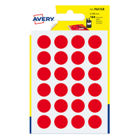 Avery PSA15R gomets de 15 mm rojos (168 etiquetas) AV-PSA15R 212720