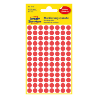 Avery Zweckform 3010 gomets de 8 mm rojos (416 etiquetas) 3010 212322