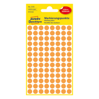 Avery Zweckform 3178 – Gomets adhesivos de marcaje redondo 8 mm naranja claro – 416 unidades 212334