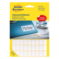 Avery Zweckform 3312 Etiquetas multifuncionales  18 x 12 mm blancas (1800 etiquetas) 3312 212154