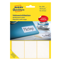 Avery Zweckform 3329 Etiquetas multifuncionales 76 x 39 mm blancas (192 etiquetas) 3329 212210