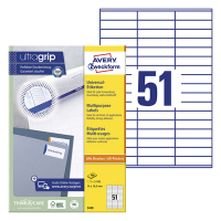 Avery Zweckform 3420 Etiquetas A4 70 x 16,9 mm — 51 por hoja | Pack 100 hojas 212034