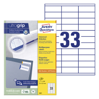 Avery Zweckform 3421 Etiquetas universales A4 70 x 25,4 mm blancas (3300 etiquetas) 3421 212036