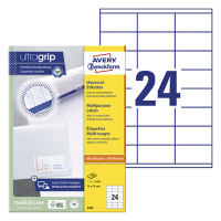 Avery Zweckform 3422 Etiquetas universales A4 70 x 35 mm blancas (2400 etiquetas) 3422 212470