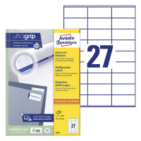 Avery Zweckform 3479 Etiquetas A4 70 x 32 mm — 27 por hoja | Pack 100 hojas 212038