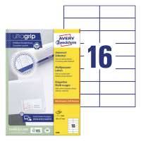 Avery Zweckform 3484 Etiquetas universales A4 105 x 37 mm blancas (1600 etiquetas) 3484 212004