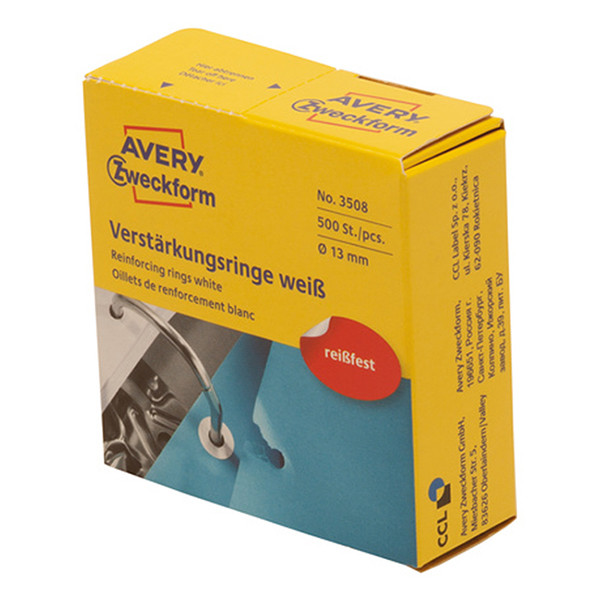 Avery Zweckform 3508 arandelas adhesivas Ø 13 mm blancos (500 etiquetas)