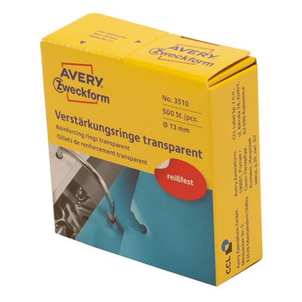 Avery Zweckform 3510 arandelas adhesivas Ø 13 mm transparentes (500 etiquetas)