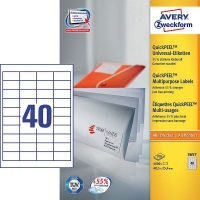 Avery Zweckform 3657 Etiquetas universales A4 48,5 x 25,4 mm blancas (4.000 etiquetas) 3657 212026