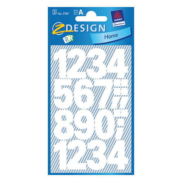 Avery Zweckform 3787 etiquetas 0-9 blancas grandes 3787 212512 - 1