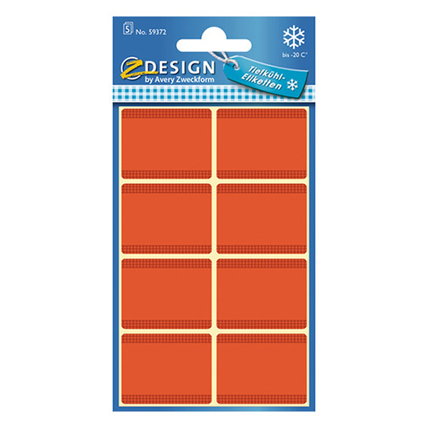 Avery Zweckform 59372 Etiquetas para congelador 28 x 36 mm, rojas (40 etiquetas) AV-59372 212653 - 1
