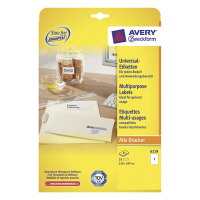 Avery Zweckform 6119 Etiquetas universales A4 210 x 297 mm blancas (25 etiquetas) 6119 212631