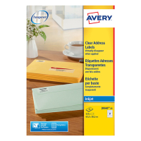 Avery Zweckform J8560-25 Etiquetas transparentes de 63,5 x 38,1 mm - 525 etiquetas 212542