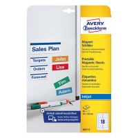 Avery Zweckform J8871-5 Etiquetas magnéticas 78 x 28 mm blancas (90 etiquetas) J8871-5 212238