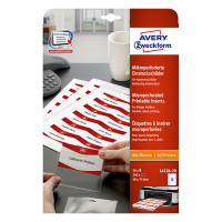 Avery Zweckform L4726-20 Tarjetas insertables para credenciales 40 x 75 mm, color blanco (240 credenciales) L4726-20 212586