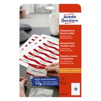 Avery Zweckform L4727-20 Tarjetas insertables para credenciales 54 x 90 mm, color blanco (200 credenciales) L4727-20 212588