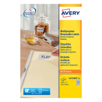 Avery Zweckform L4731-25 Etiquetas multifuncionales A4 25,4 x 10 mm blancas (4725 etiquetas) L4731REV-25 212574